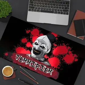 Terrifier Horror Clown Movie Themed Large Gaming Deskpad, Terrifier Fans Gaming Mat, Spooky Halloween Horror Desk Mat, Perfect for Horror Movie Lovers and Gamers