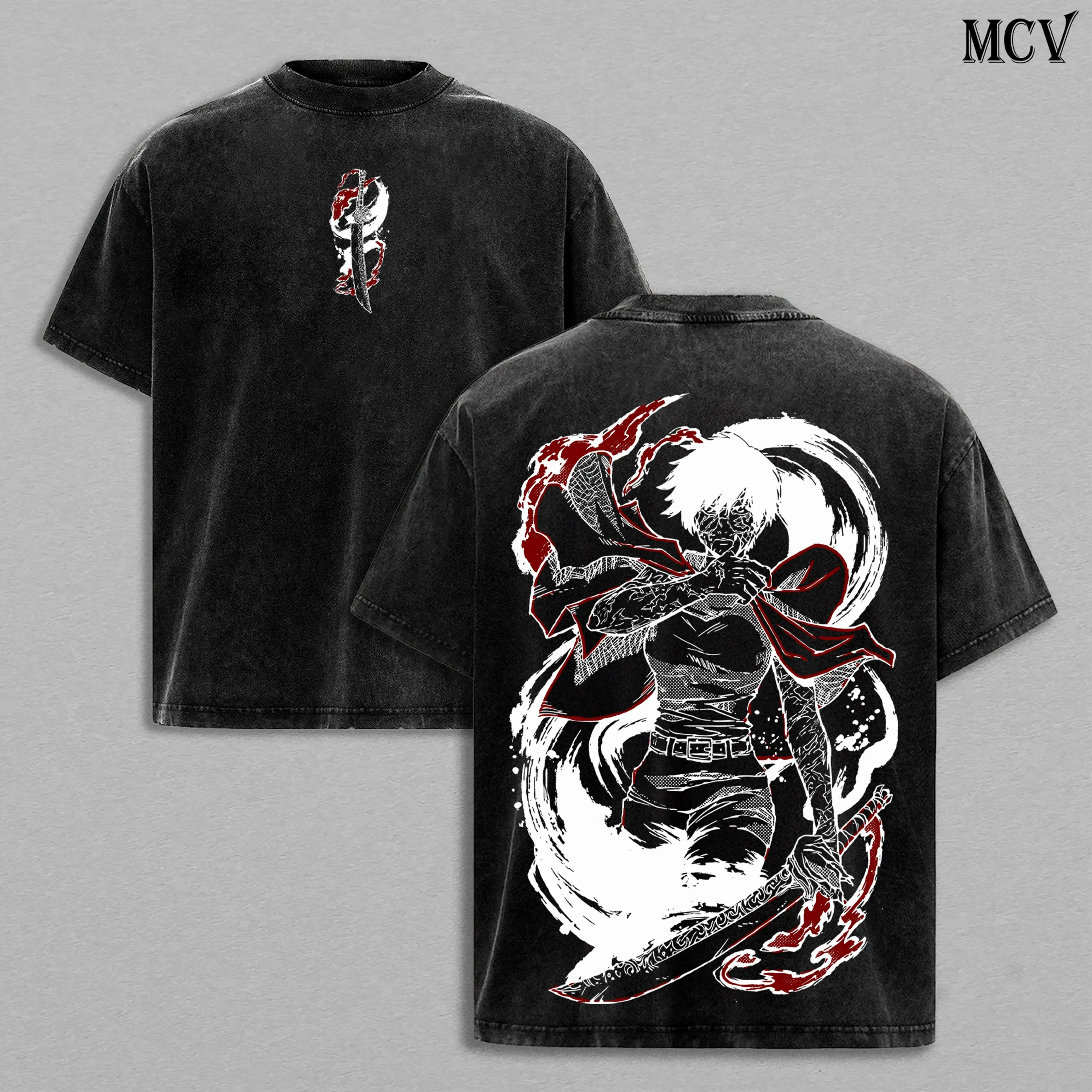 Maki Zenin Jujutsu Kaisen Anime T-Shirt Vintage Washed Heavyweight Cotton Oversized Graphic Tee JJK Streetwear Y2K Manga Apparel Flat 2D Print Men Women Casual Top TikTok Shop Trending Otaku Clothing Satoru Gojo Limitless Hollow Purple Gift