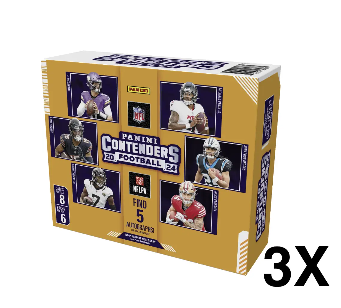 BREAK - 3X 2024 Panini Contenders Football Hobby Box Pick Your Team!