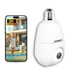 Noonkey 5G&2.4Ghz Bulb Camera 3MP HD Video and Color Night Vision，Montion Decetion，Sound&Light Alarm, Two-Way Audio. 1 Pcs Security Wireless