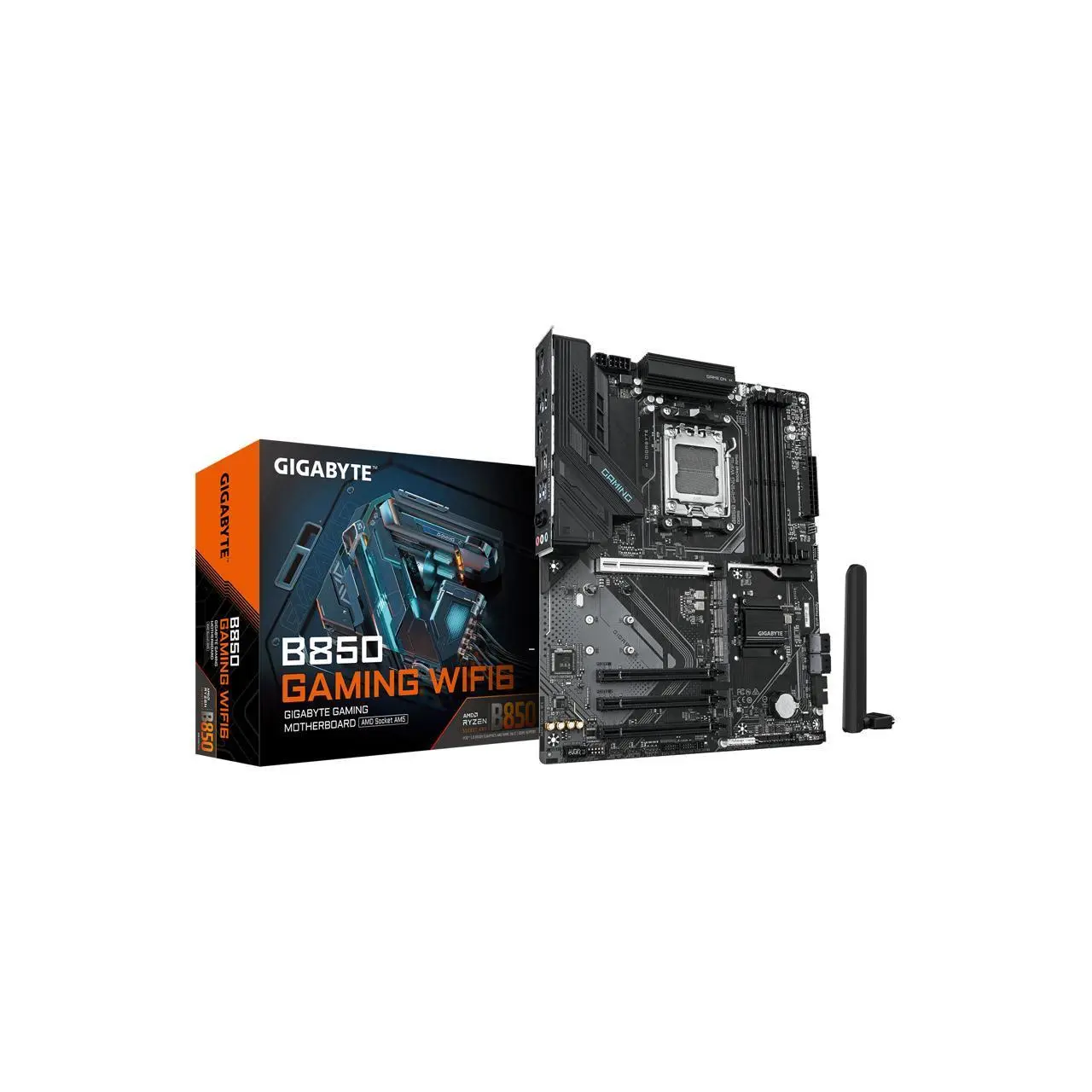 GIGABYTE B850 GAMING WIFI6 AMD AM5 LGA 1718 Motherboard, ATX, DDR5, 3x M.2, PCIe 5.0, USB-C, WIFI6E, 1GbE LAN, EZ-Latch