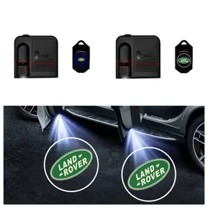2-piece Land Rover welcome lights for Discovery 3/4/5, Range Rover Sport and Executive, Freelander 2, Defender. Door projection decorative lights, sensor door lights, projection lights, LED welcome projection lights. Easy to stick and install without dama