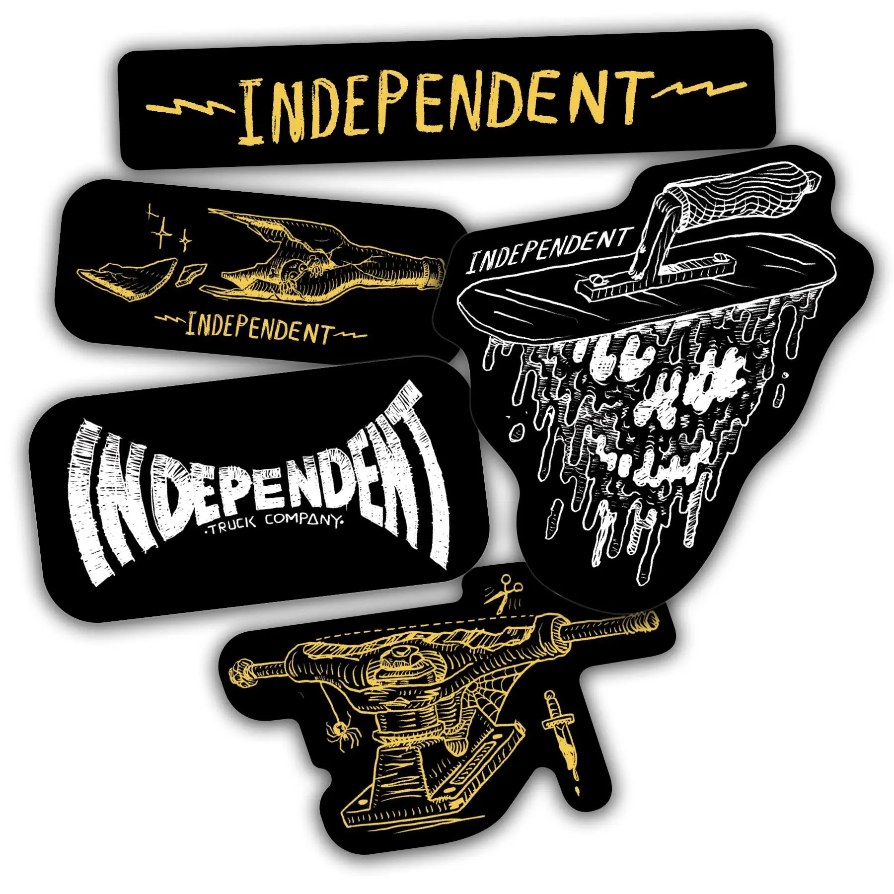Bratrud Independent Sticker Set, 5-Pack Adhesive Decals, Art Decal Stickers for DIY Scrapbooking & Stamping, Art Stickers