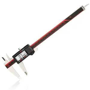 IP54 Grade Digital Caliper, DCLA-0805 8 Inch/200mm, Inch/Millimeter/Fractions Conversion, Stainless Steel, Large LCD Screen