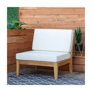Linon Home Teak Soha Armless Chair