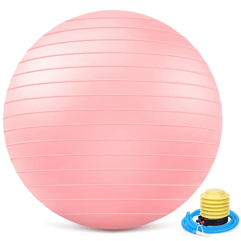 AEIKINISIS Explosion-Proof Odorless Fitness Ball - High-Density Honeycomb Wire Mesh PVC, Anti-Slip Surface, Maternity Core Training Tool, Home Workout Equipment with Foot Pump, 9In-25Cm 3 Sizes