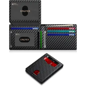 Wallet for Men Slim RFID Blocking Leather Credit Card Holder Wallet for 14 Cards, Bifold Minimalist Thin Wallet with 2 ID Windows & Cash Slot, Front Pockt Carteras Para Hombres, Birthday Gifts for Men