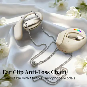 Open Ear Wireless Headphones Bluetooth 5.4 HiFi High Fidelity Sound Long Battery Life Comfortable Non In Ear Sports Earbuds with Rainbow LED Light Type C Fast Charging for Workout Running Meeting