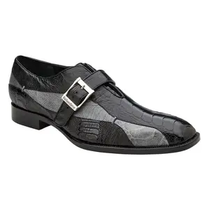 Belvedere Marte Monk Strap Shoes in Black & Grey