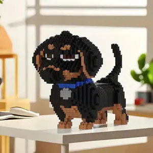 Dog Design Building Blocks Toy, 1600pcs/set Cute Dog Building Blocks Toy, Creative Blocks Building Toy, Funny Building Bricks Toy, Building Block Model