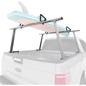 Truck Ladder Rack,65"X31" Universal Extendable Pick-Up Truck Bed Two-Bar Cargo Rack No-Drilling Required 1,000 lbs Capacity for Lumber, Ladder, Kaya, Surfboard