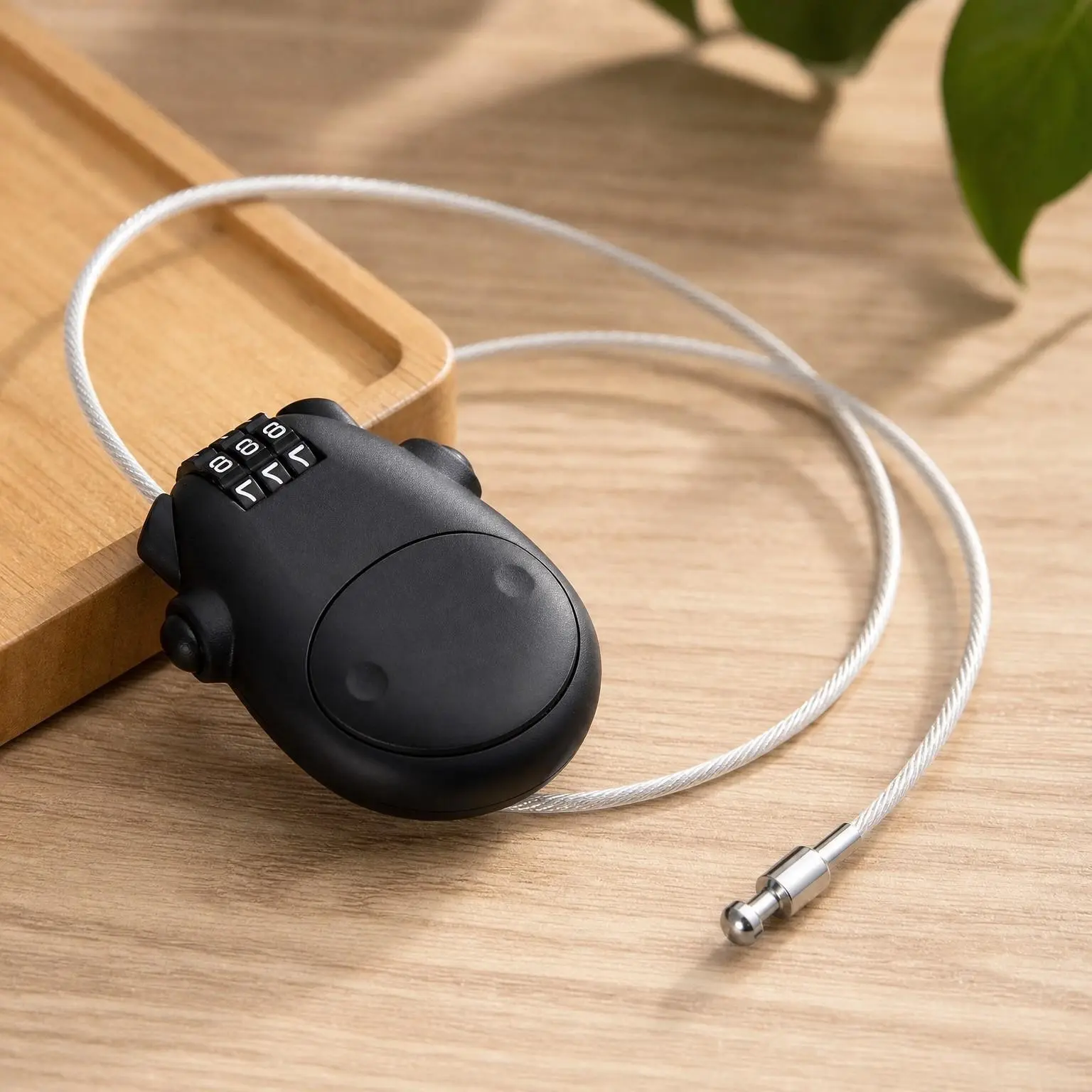 Retractable Cable Lock, 3-Digit Combination Lock with 3ft Steel Cable for Bike, Ski, Snowboard, Scooter, Skateboard & Stroller