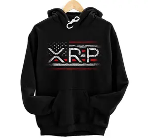 Personalized Crypto Currency - XRP Cryptocurrency - American Flag - XRP Hoodie, Sweatshirt, T-Shirt