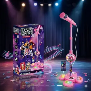 KPOP Witch Hunters Electronic Keyboard Microphone for Boys and Girls, Portable Karaoke Machine - Ultra-Cool Microphone Plays Songs - Children's Toy Gift Kids' Microphone Toy - Ultra-Cool Microphone with Lights and Music - Toy GiftEaster presents