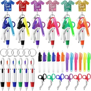 36 count Nurse Pen Set for Badge Holder Nurse Badge Reel Accessories Permanent Marks Highlighter 4 in 1 Retractable Shuttle Pens Mini  for Work  Week (Scrub Life Style)