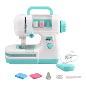 Electric Light Simulation Double Stitch Childrens Sewing Machine DIY Pretend Play Toy