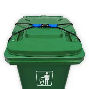 Trash Can Lock for 30-50 Gal Outdoor Garbage Cans, Garbage Can Lock for Animals, Squirrels, Dogs, Raccoons, Heavy Duty Bungee Cord