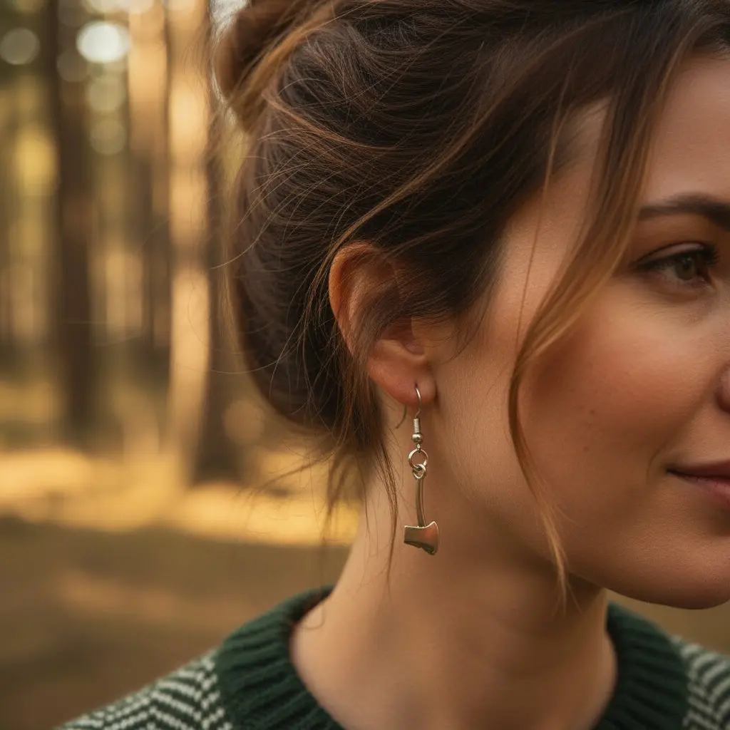 Handcrafted Axe Earrings