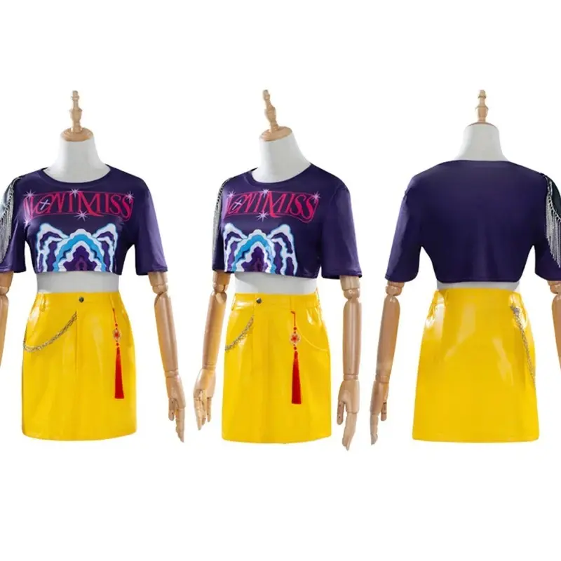 KPop Mira Cosplay Costume Tops Skirt Accessories Set Mira Wig Women Halloween Carnival Party Role Playing Outfit Suit
