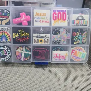 30 Pack of Silicone Focal Beads - Assorted Designs Catagories including: Adult/Funny, Positive/Uplifting, Faith-based, and random mix