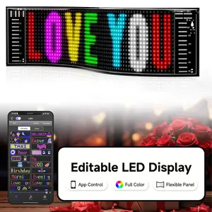 Programmable Flexible LED Display - Intelligent Flexible LED Light Strips, Supporting Application Programs And Remote Control, DIY Capable Of Inputting Text And Patterns, Suitable For Store Signs, Concerts, Sports Support Banners