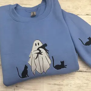CATS AND GHOST HALLOWEEN SWEATSHIRTS