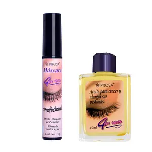 PROSA Mascara and Lash Oil Bundle –  Professional Classic + Aceite Para Pestanas - Volumizing Mascara, Eyeliner, and Clear Mascara, Lash growth Makeup Eyelash