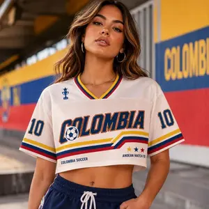 Custom Colombia Soccer Jersey, Personalized Colombian Football Shirt, Colombia Game Day Tee, Gift For Her WG0