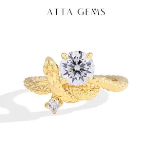 1.2CT Round Cut Synthetic Moissanite Ring for Women Men Solitaire Luxury Ring for Engagement Wedding Gifts R234