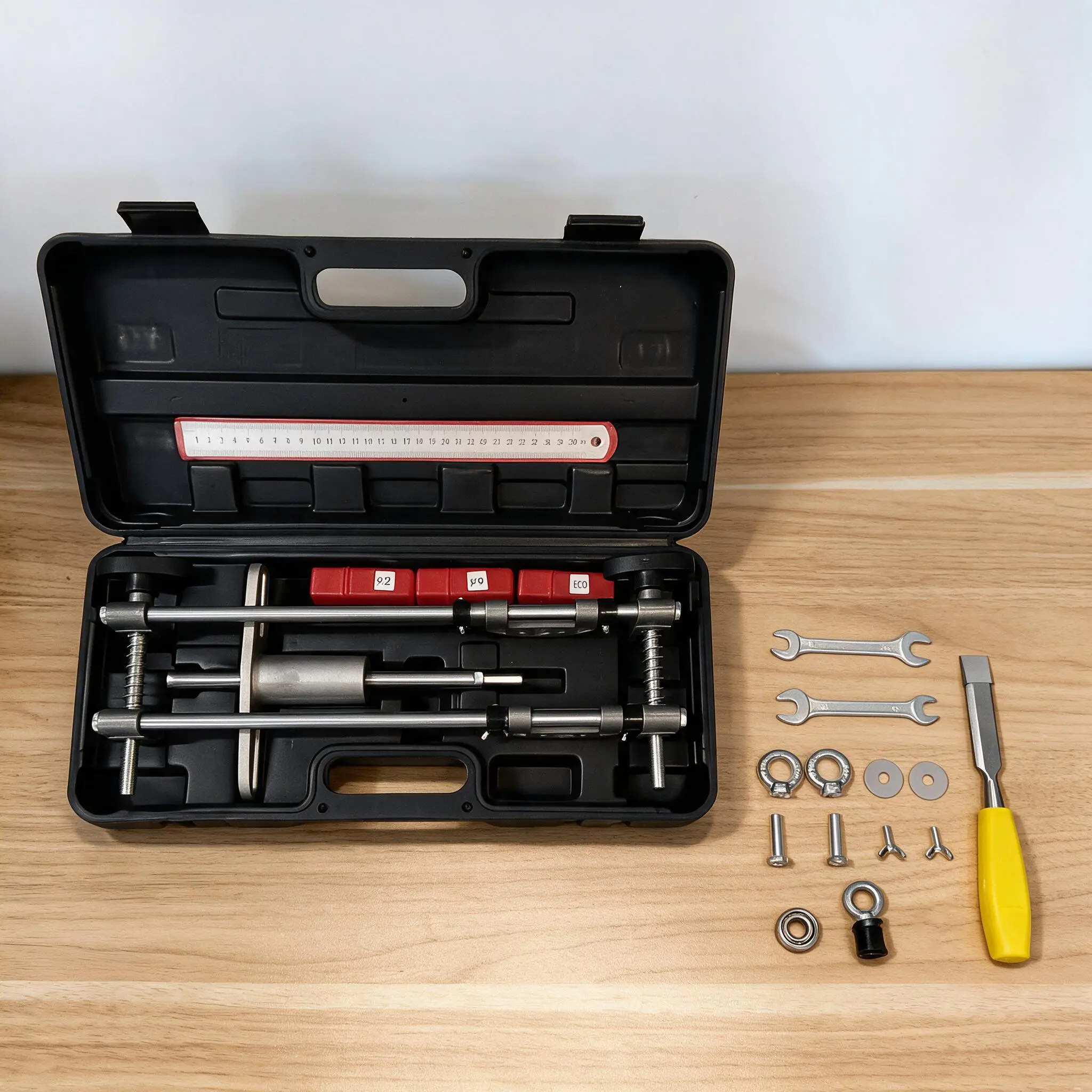 Universal Multi-Piece Adjustable Grooves Cutter Tool Kit, Heavy Duty Metal Door Lock Hole Opener with Tungsten Steel Metal Cutting Head for Solid Wood Door Installation Drilling, Grooves Cutter Tool Kits