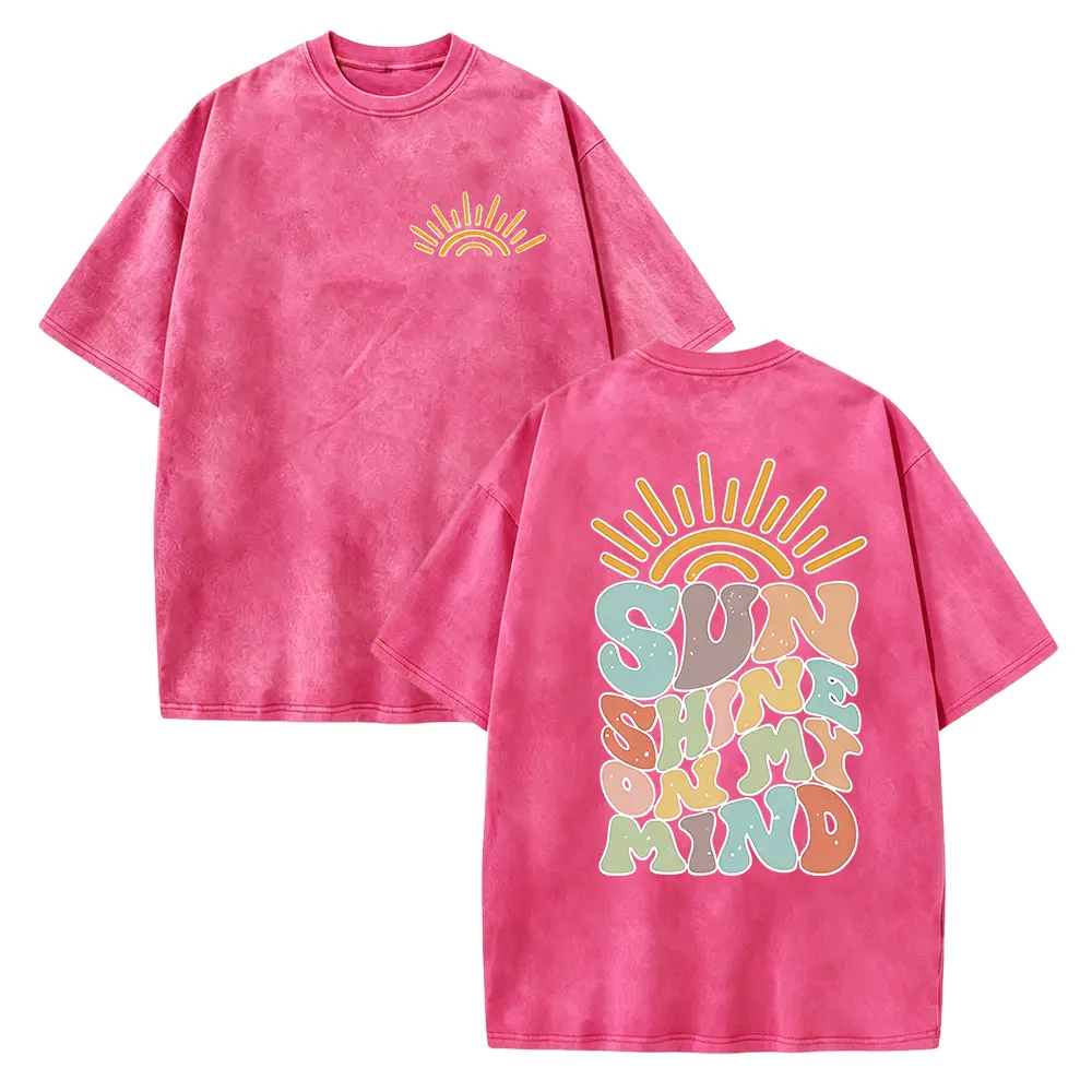 Retro Sun Shine On My Mind Shirt, Front Back Tshirt, Summer Beach Shirt, Lounge Comfort Shirt, Weekend Lake Tee