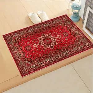 Vintage Boho Style Rug, Non-slip Soft Floor Mat, Decorative Carpet for Home Living Room Bedroom Study Room, Home Decor