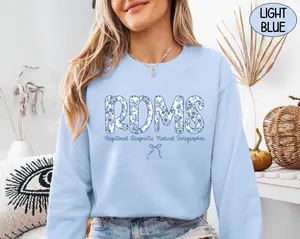 RDMS Short sleeved T-SHIRT / Sweatshirt  , Sonographer, Ultrasound Technologist Shirt RDMS Gift Sonography Tech Student Radiology Grad