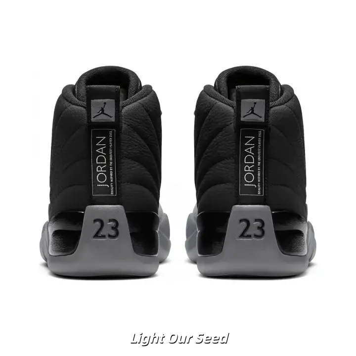 Unisex Black Grey Patent Leather Mid-Top Retro Basketball Sneakers, Number 23 Logo Grey Traction Outsole Lace-Up Breathable Street Casual Sports Shoes With Original Box