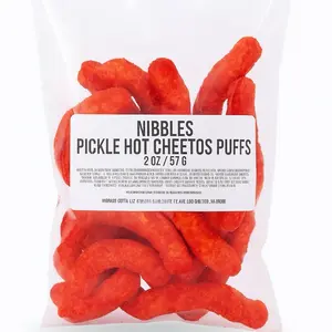 Pickle Flavored Hot Puffs - 2 Oz Bag - Pickle Flavored Crunchy Snack