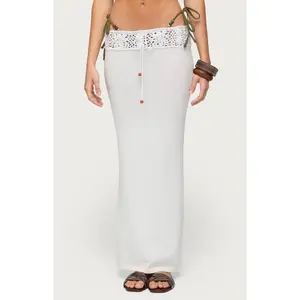 Edikted Women's Maven Crochet Knit Maxi Skirt - Multicolor