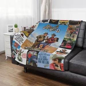 Smokey and The Bandit Plush Fleece/Sherpa Blanket 50x60 60x80 inches