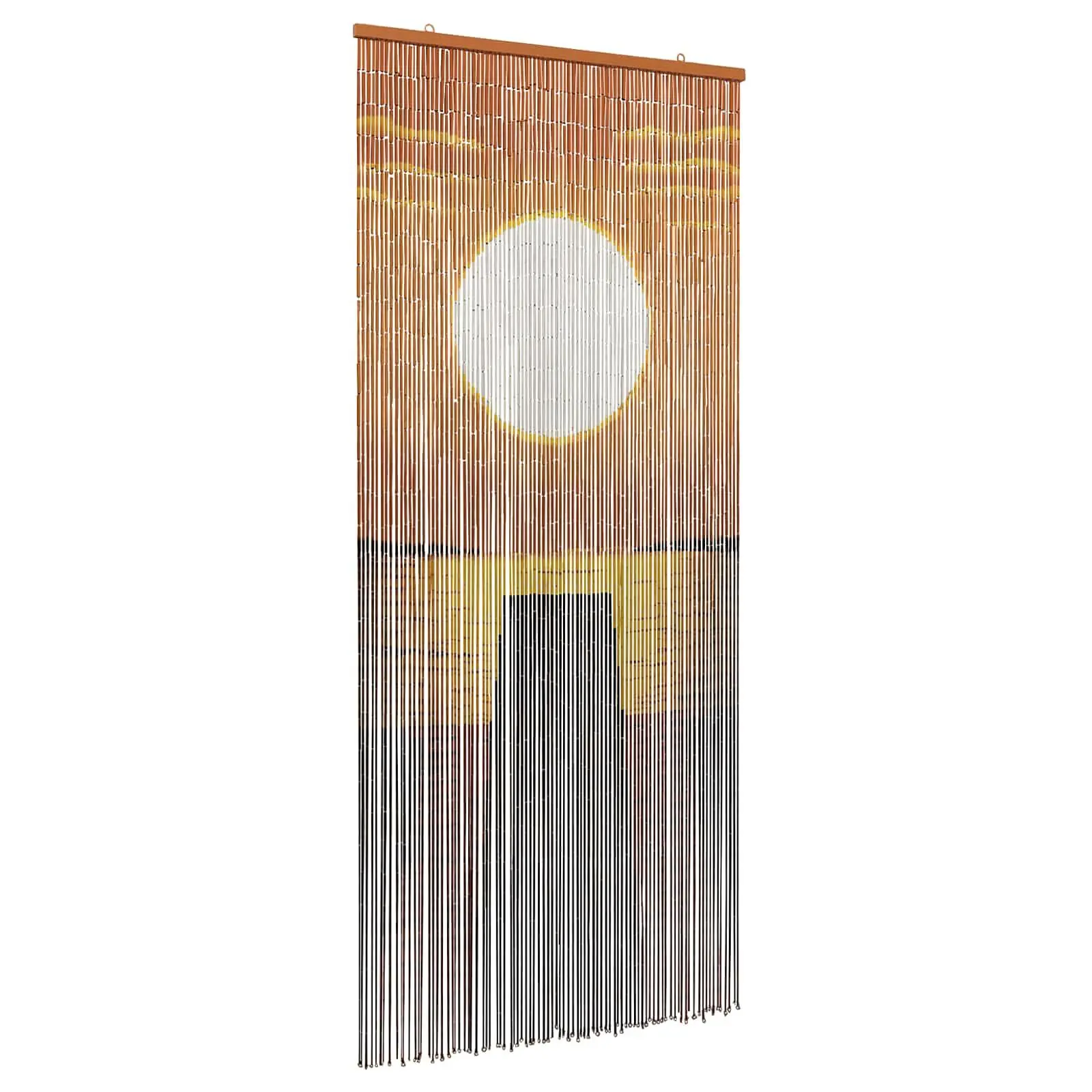 vidaXL Insect Door Curtain Multicolor 78.74 x 35.43 in Bamboo, Bamboo Curtain, Fun Indoor Divider, Beige Room Shade, Chic Window Cover, Stylish Patio Screen 42030047