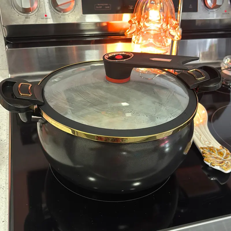 Micro Pressure Cooker, Suitable for Home Use, 8.45Qt Multi-Functional Non-Stick Pot for Stewing and Cooking Soup, Compatible with Induction Cookers and Gas Stoves,home essentials