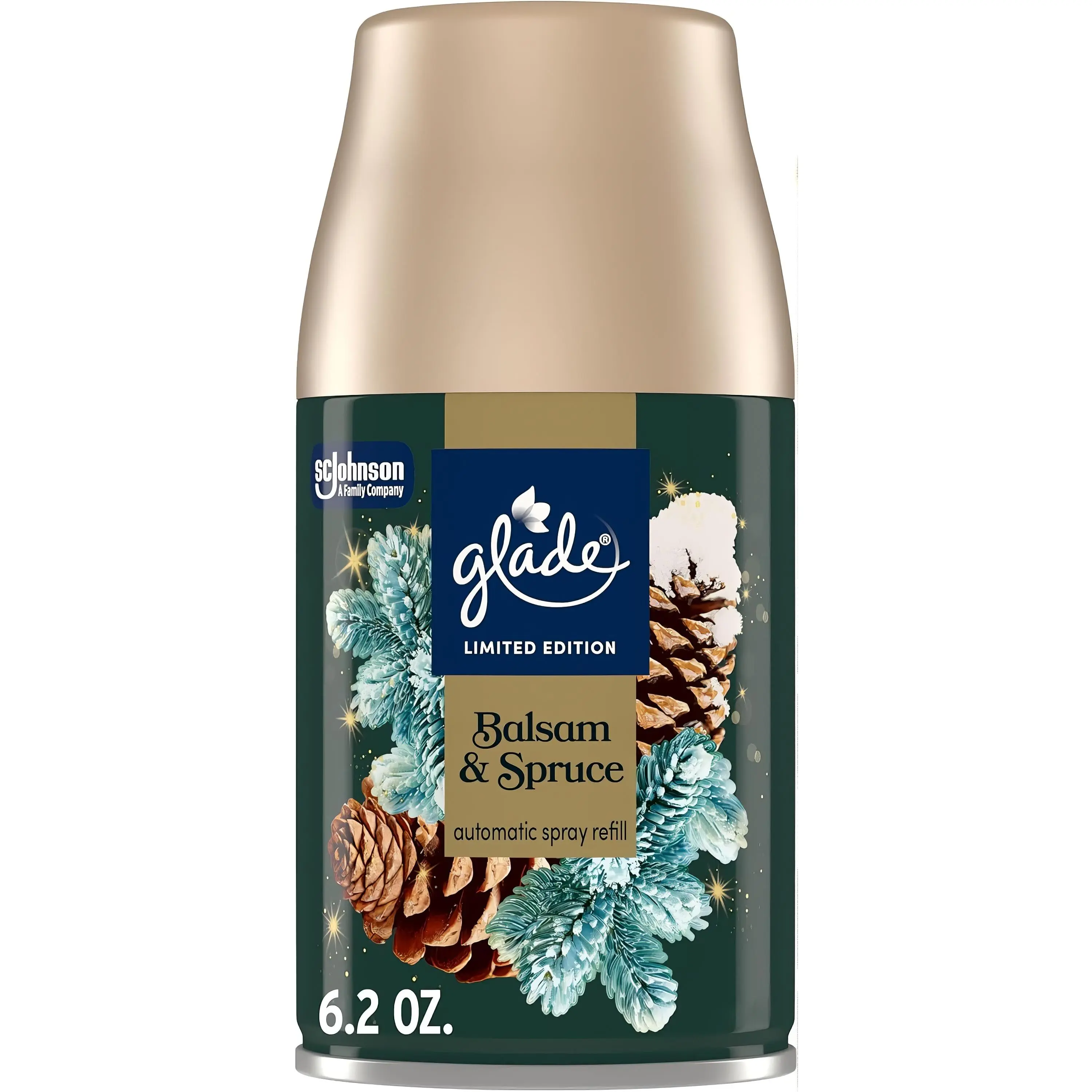 Glade Automatic Spray Refill, Balsam & Spruce, Scented Air Freshener for Home and Bathroom, 6.2 Oz
