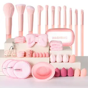 Makeup Brush Set with Sponge and Bag, Complete Beauty Tools Kit for Flawless Makeup, Tiktok Hot Trend, Single Pack, Makeup Brushes Set