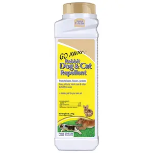 Go Away Rabbit, Dog & Cat Repellent 1 lb Ready-to-Use Granules for Bugs, Bats, Snakes, and Other Outdoor Pests