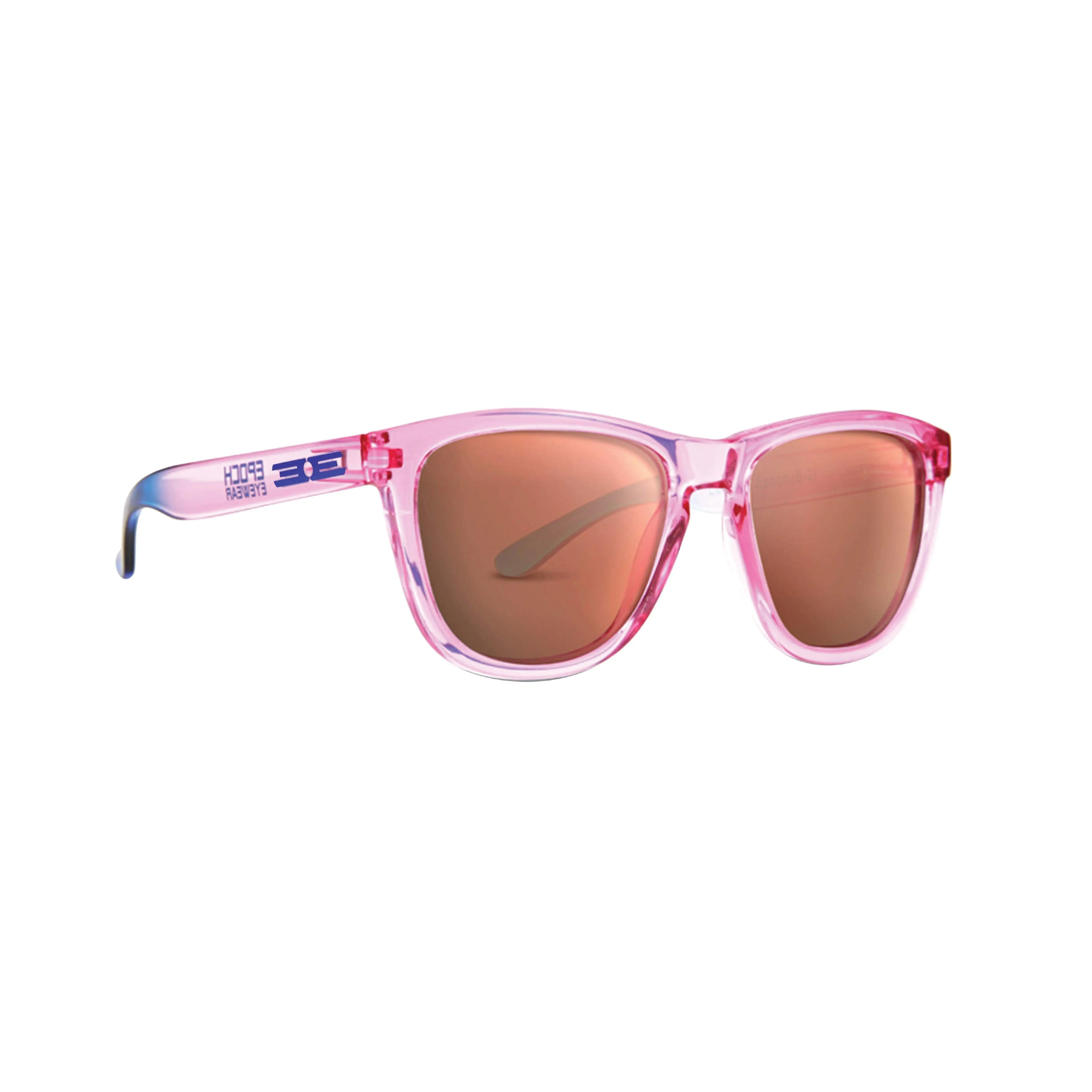 Epoch Eyewear Vibe Polarized Sunglasses - Pink Frame, Rose Gold Mirror Polarized Lens, for Casual Wear, Bold Look