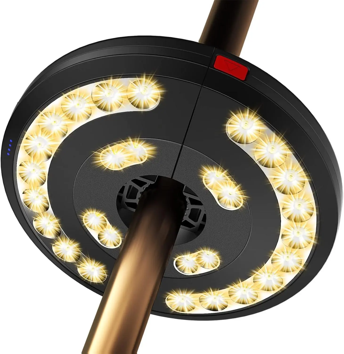 [New Deal] - Patio Umbrella Lights-Rechargeable Outdoor Lights for Decor, Table Light 28 LED 3 Lighting Modes, Cool Patio Pool Accessories Backyard Decor