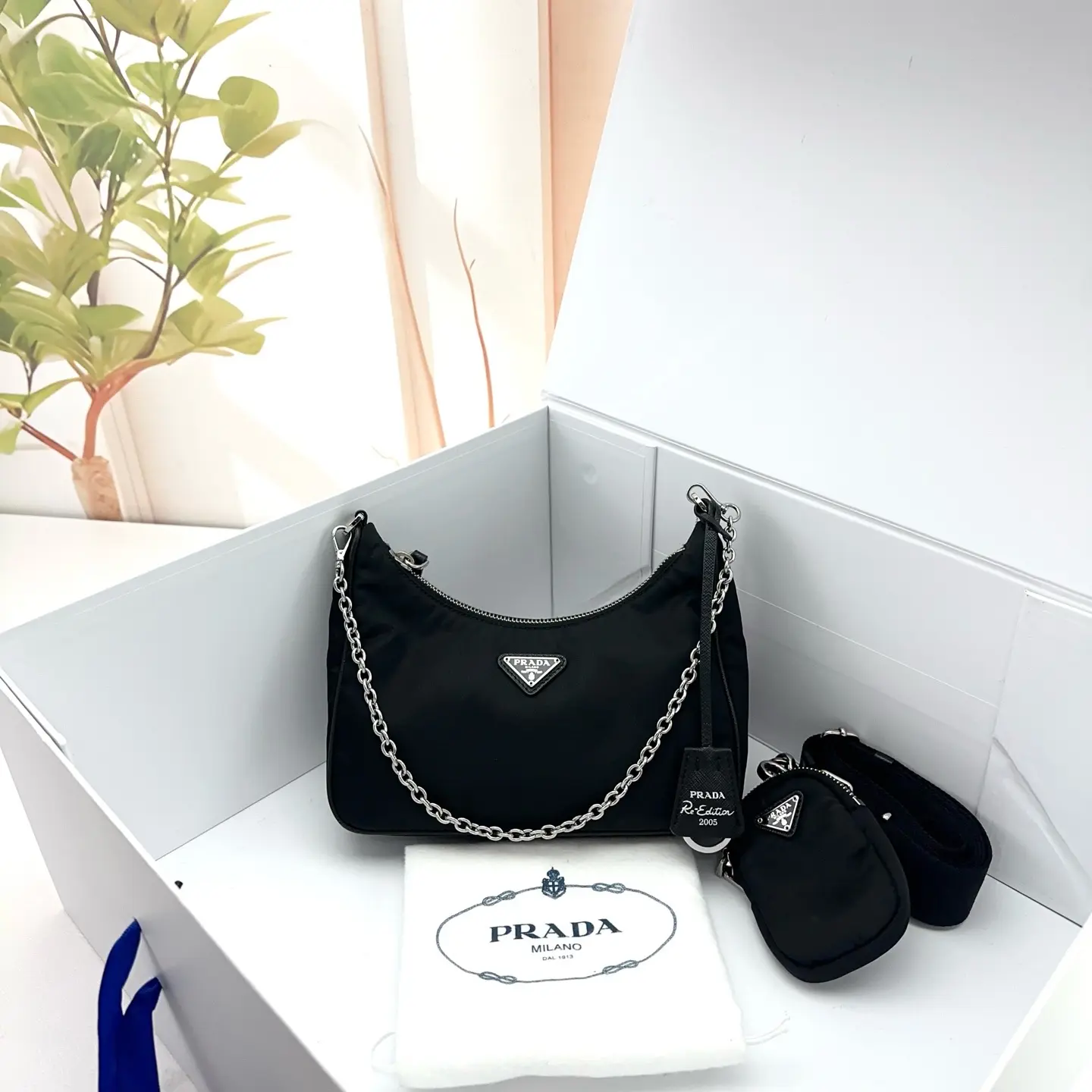 Pre-owned PRADA Peekaboo Mini Top Handle Satchel 0801 raye 21625217
