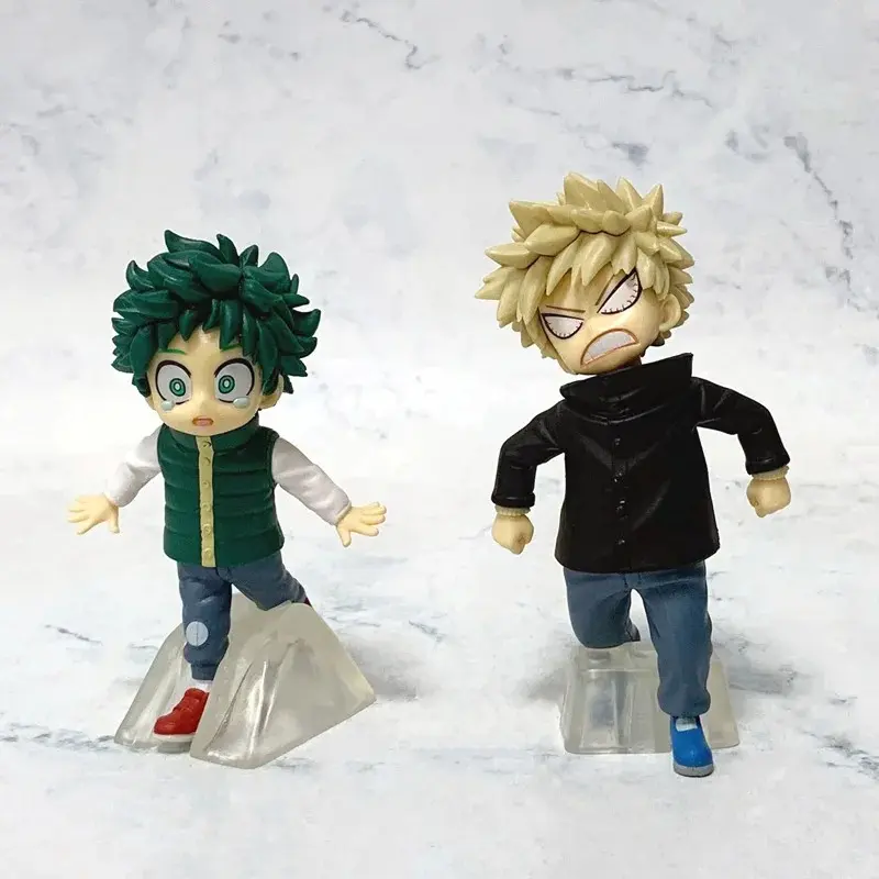 11–12cm Anime Figures: Izuku Midoriya & Katsuki Bakugo (Childhood Versions) PVC Collectible Model Toys — Birthday Gifts for Fans