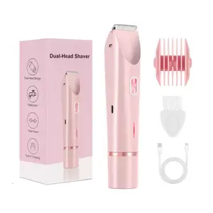 Electric Bikini Trimmer for Women, 1 Set Rechargeable 2 in 1 Body  FacialHair Removal for Winter Gift, Waterproof Wet Dry Use Trimmer for Women, Halloween Christmas Gift, Fall Essentials