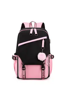 1pc  Women's backpack with color blocking and contrasting zipper closure, fashionable and versatile, casual and simple, suitable for students to go to school, campus, travel, large capacity women's backpack School Backpack Bookbag