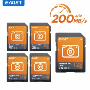 EAGET SD Memory Card, Class 10 U3 UHS-I Available in 128GB/256GB, TF SDHC Card For Camera,Smartphone,Tablet,Laptop,Computer, Boyfriend Gift