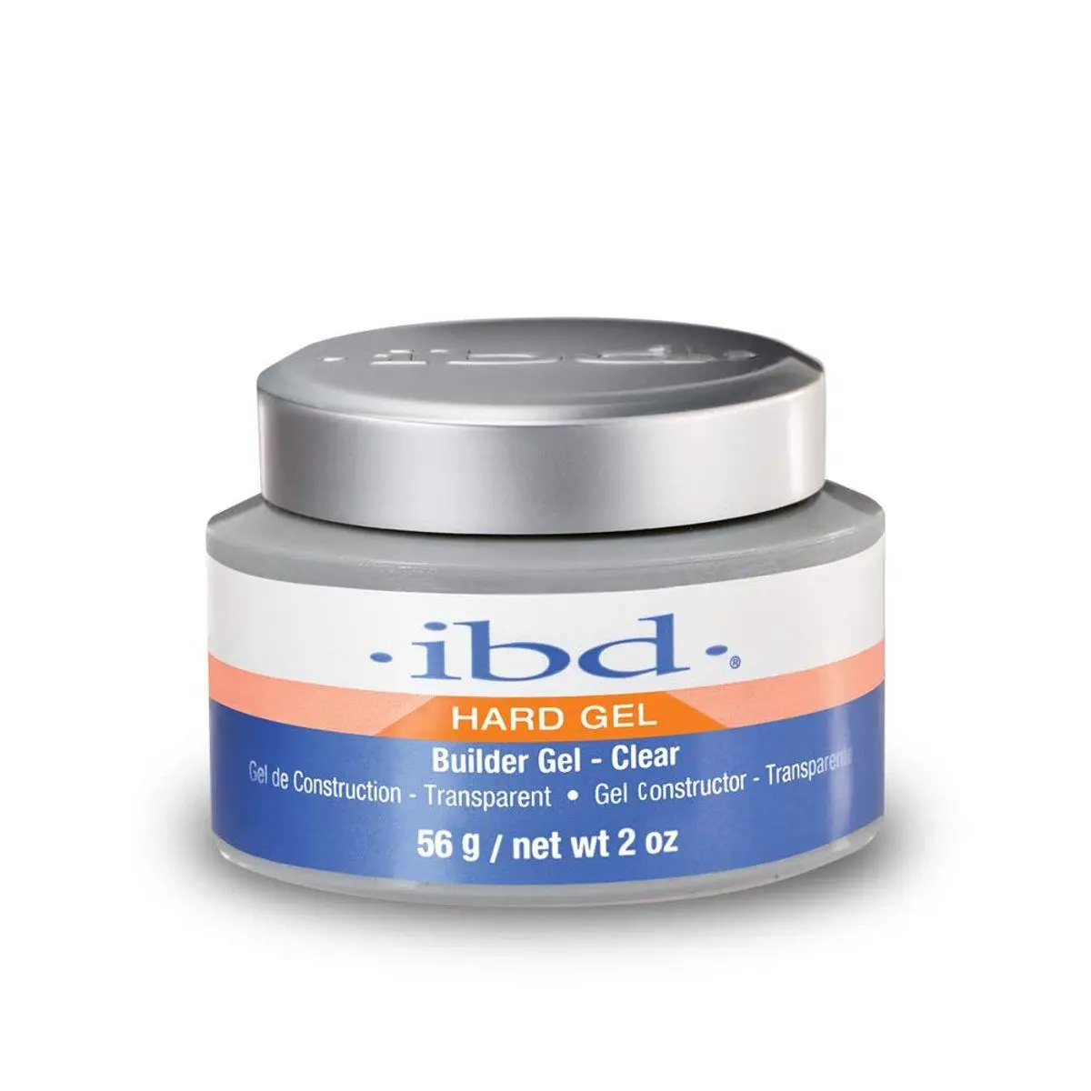 Hard Builder Gel for Nails, Round – Clear, UV/LED Gels for Nail Extensions & Sculpting Strong Long-Lasting Enhancement for Women, 2 oz, 1 Pack